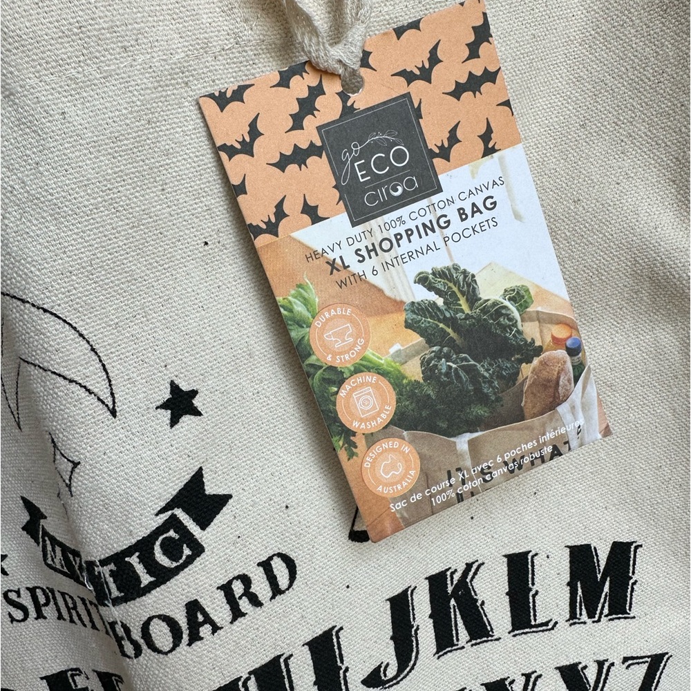 Halloween Heavy Duty XL Canvas Shopping Tote Bag - Picture 4 of 7